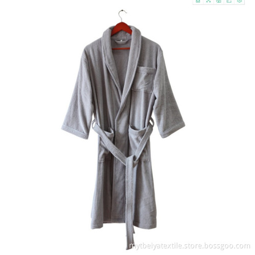 Wholesale Custom Comfortable Waffle Terry Velour Bathrobe Hooded